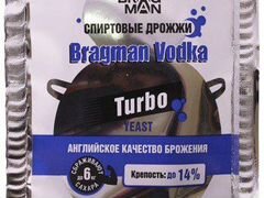 Спиртовые турбо дрожжи "Bragman Vodka", вес 66 гр