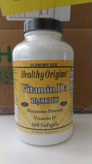 Витамин D3, 10 000 ме, 360 мягких с iherb (айхерб)