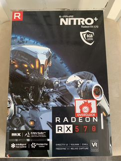 Видеокарта Radeon rx570 8gb sapphire nitro+