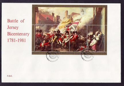 Конверт марки 200 лет Битвы за Джерси