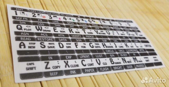 Наклейки для клавиатуры ZX Spectrum