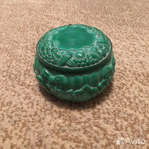 Шкатулка малахитовое стекло