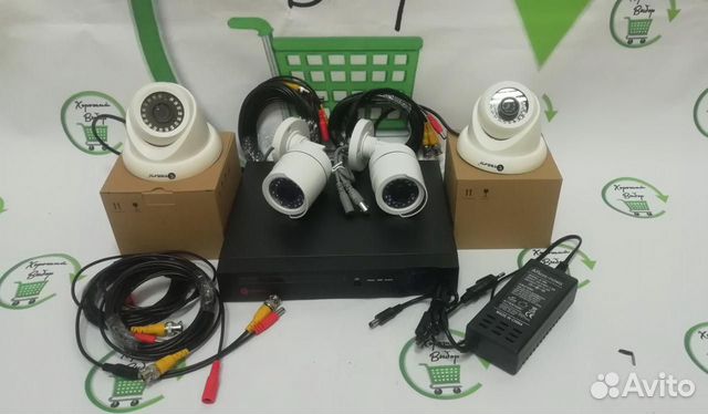 Комплект видеонаблюдения на 4 камеры ахд 2 мп NEW