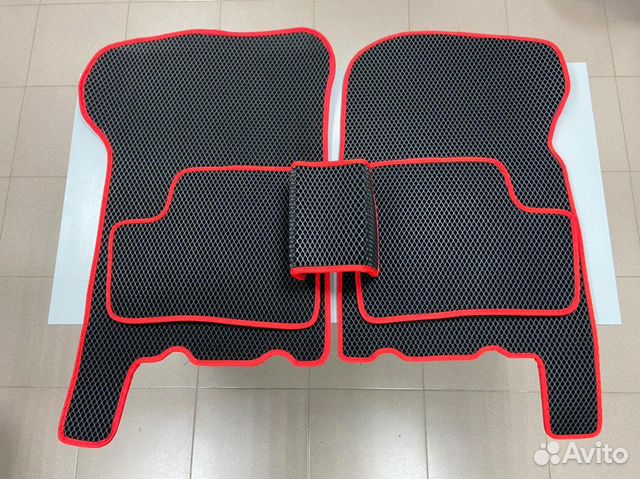 Коврики EVA на Лада 2114, 2115 (красный кант)