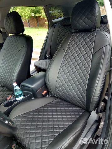 Автомобильные чехлы на сиденья из экокожи люкс