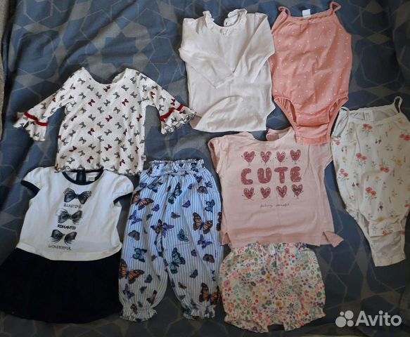 Вещи пакетом на девочку 68-74,74-80 размеры