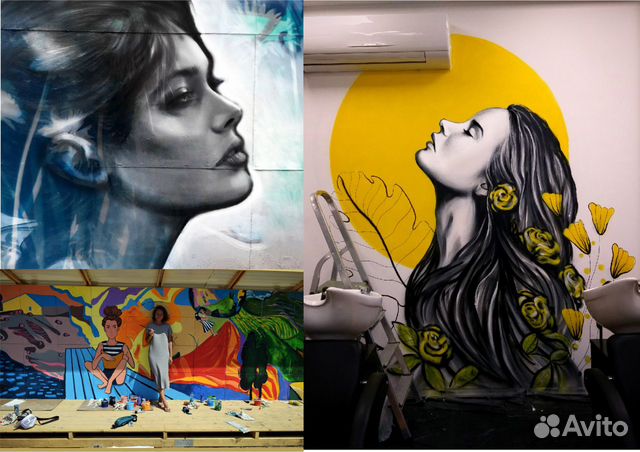Роспись стен, граффити, шарж, портрет по фото
