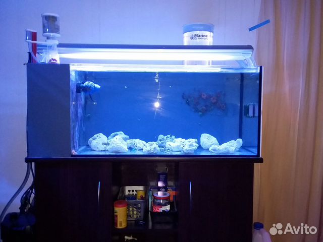 Морской аквариум Б/У в хорошем состоянии160 литров