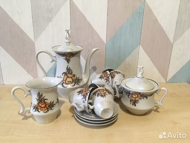 Сервиз кофейный СССР фарфор Барановка