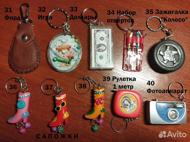Брелки / Брелоки (№ 1-100) в Москве, цена 50 руб. | Объявления о ...