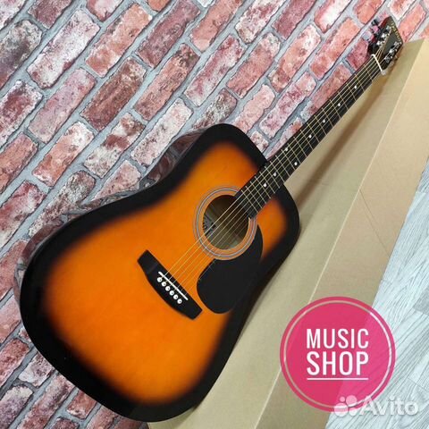 Гитара новая акустическая аналог Fender-Squier