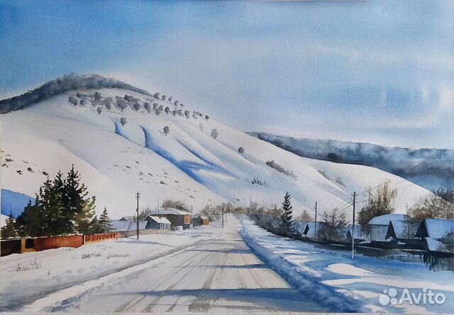 Картины в интерьер акварельные пейзажи