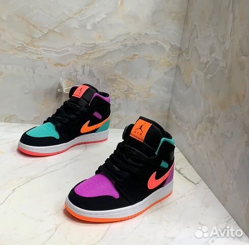 Nike AIR jordan 1 MID multi color black