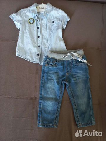 Рубашка и джинсы 74 размер