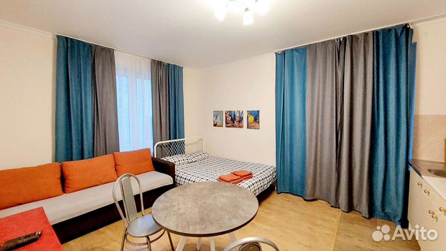 

Квартира-студия, 32 м², 2 кровати