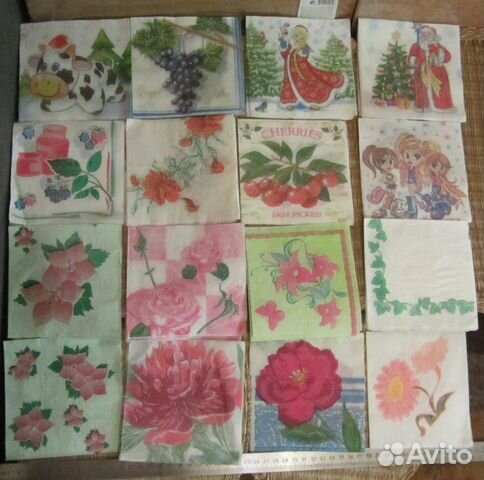 Салфетки для декупажа разные