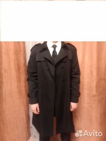 Черный плащ / пальто размер М, новый