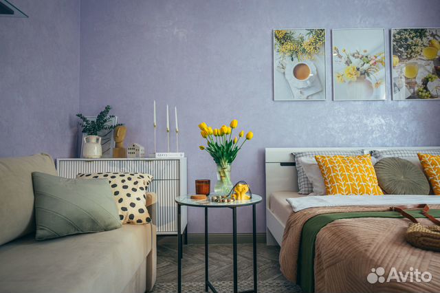 

1-к. квартира, 44 м², 2 кровати