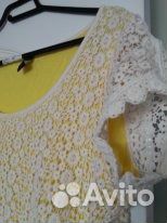 Летнее желтое кружевное платье Летнее желтое кружевное платье