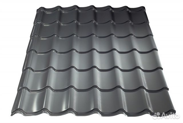 Металлочерепица RAL 7024, Серый Графит
