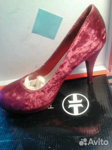 Туфли бордо бархатные, р.40. Bonprix Туфли бордо бархатные, р.40. Bonprix