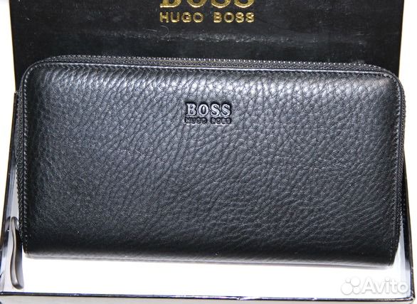 Мужской кожаный клатч портмоне HugoBoss black new Мужской кожаный клатч портмоне HugoBoss black new