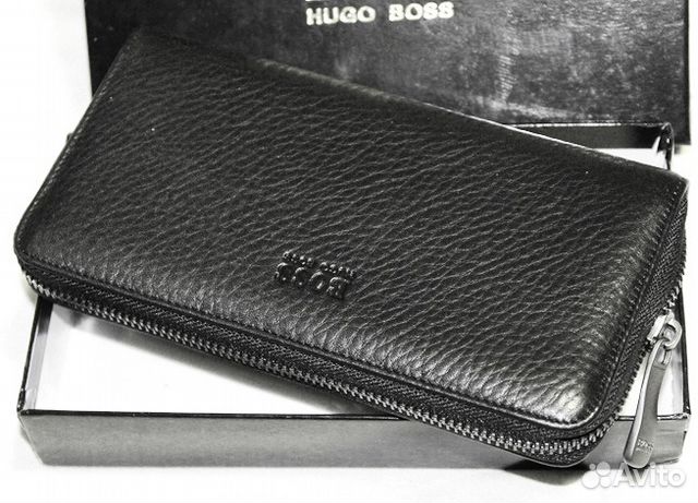 Мужской кожаный клатч портмоне HugoBoss black new Мужской кожаный клатч портмоне HugoBoss black new