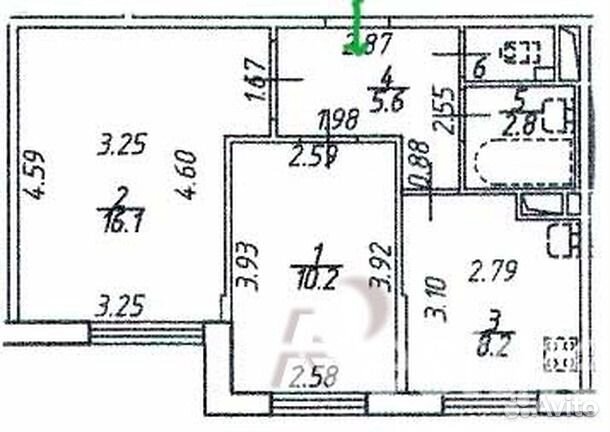 2-к квартира, 44 м², 7/9 эт.