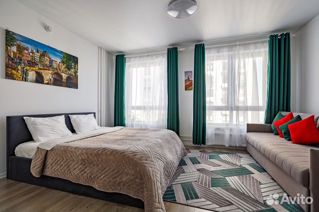 

Квартира-студия, 27 м², 2 кровати