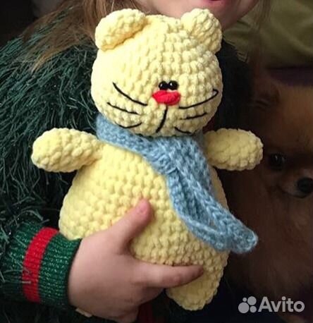 Вязаная игрушка. Котик/собачка/зайчик