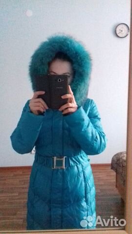 Зимний пуховик с натуральным мехом
