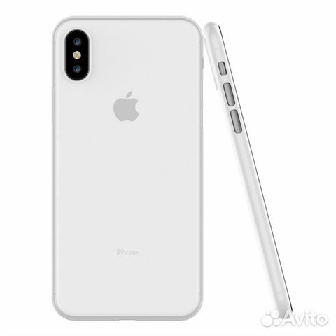84012373227 Ультратонкий чехол iPhone X (полипропилен) белый