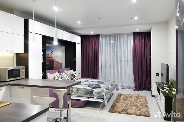 

Квартира-студия, 33 м², 2 кровати