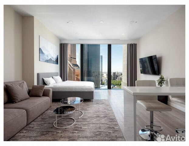 

Квартира-студия, 49 м², 2 кровати