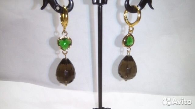 Серьги ручной работы из натуральных камней
