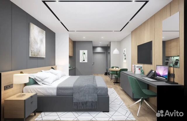 

Квартира-студия, 30 м², 1 кровать