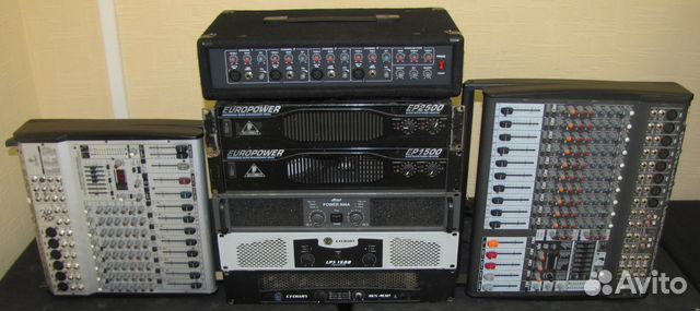 Усилители звука Активные микшеры 100-3000W 8шт Pro