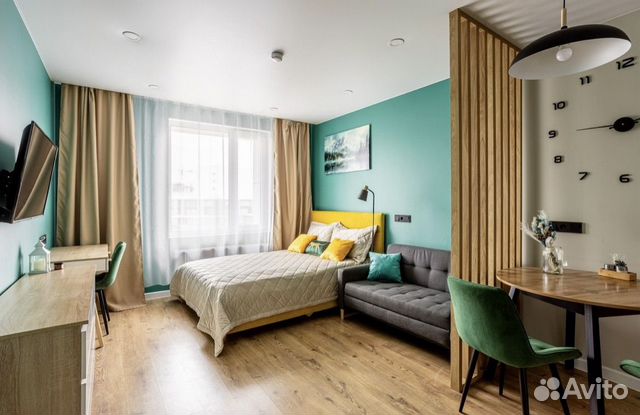 

Квартира-студия, 28 м², 2 кровати