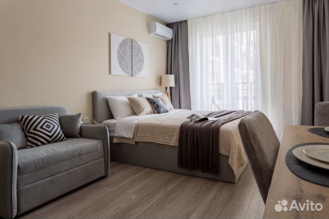 

Квартира-студия, 28 м², 2 кровати