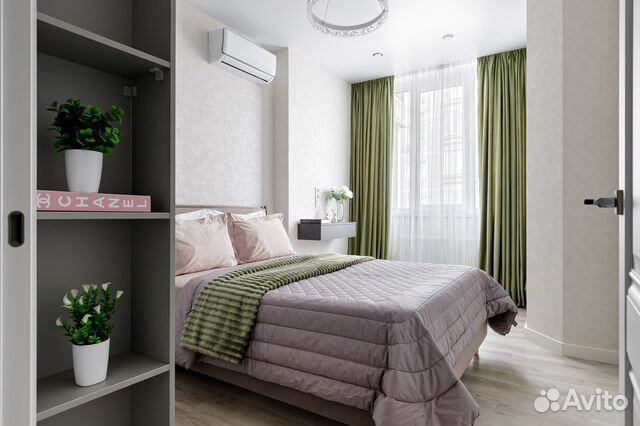 

1-к. квартира, 40 м², 2 кровати