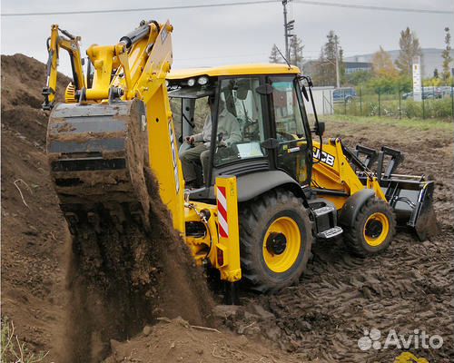 Аренда экскаватора-погрузчика JCB+гидромолот Аренда экскаватора-погрузчика JCB+гидромолот