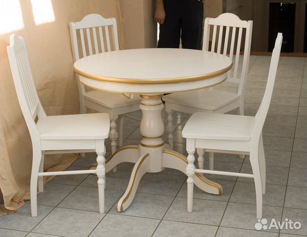 Кухонный стол белый раздвижной раскладной