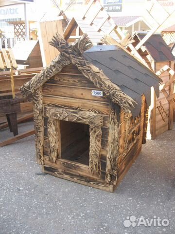 Будка для собаки из обожженного дерева