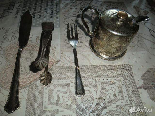 Молочник,щипцы для сахара,нож для торта,вилка Молочник,щипцы для сахара,нож для торта,вилка
