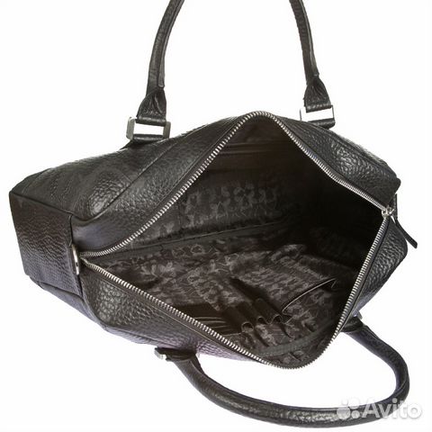 Кожаная бизнес-сумка Mano 19505 black