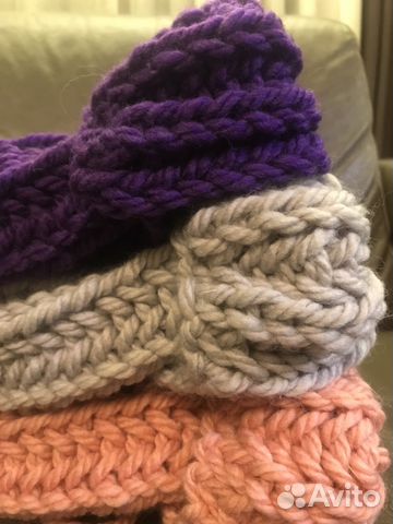 Шапка вязанная, обьемная пряжа