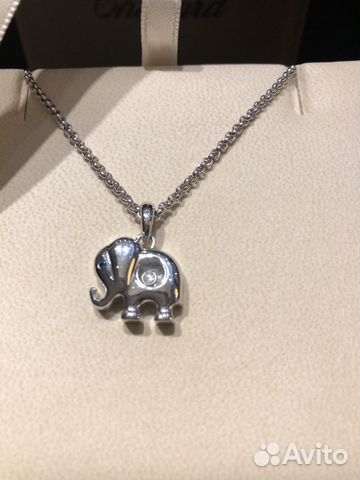 Кулон Chopard Happy Elephant, белое золото.Оригина Кулон Chopard Happy Elephant, белое золото.Оригина