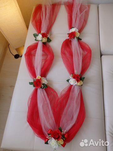 Свадебные Украшения на машину/лебеди/кольца/ленты