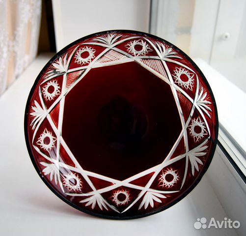 Ваза хрустальная для фруктов «марганец»