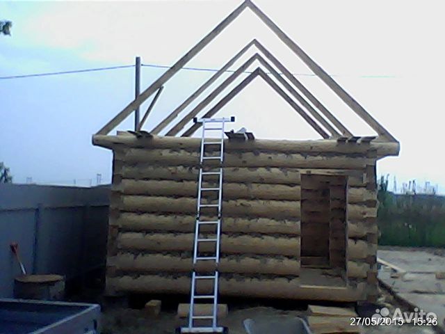 Банька 4х5м.Рубленный в лапу, внутри тесаный